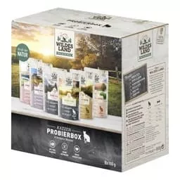 Wildes Land Nassfutter 8er Pouch Probierbox 800 g